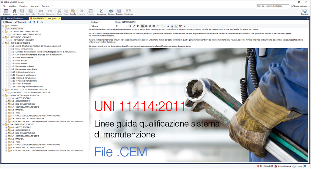 UNI 11414:2011 File .CEM