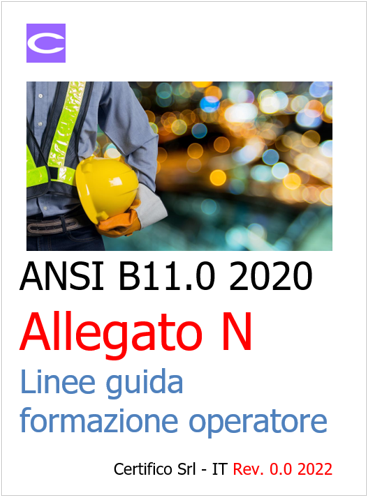 ANSI B11.0 2020 | Allegato M - Istruzioni per l'uso