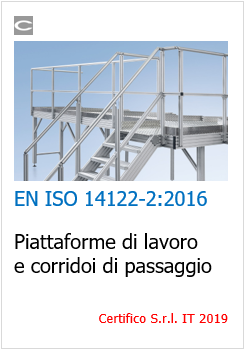 Piattaforme di lavoro e corridoi di passaggio: EN ISO 14122-2