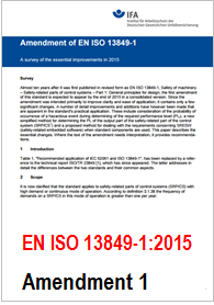 EN ISO 13849-1 Amendment 1 2015