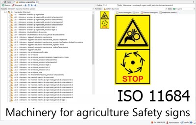 Tractors, machinery for agriculture and forestry: Safety signs and hazard pictorials