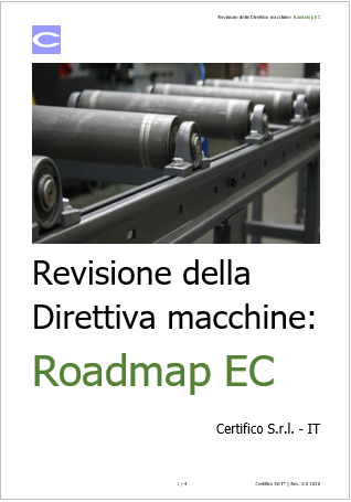 Revisione della Direttiva macchine: Roadmap EC
