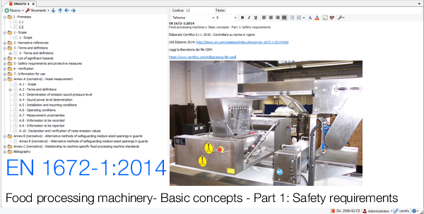 EN 1672-1 Food processing machinery: Safety requirements | File CEM