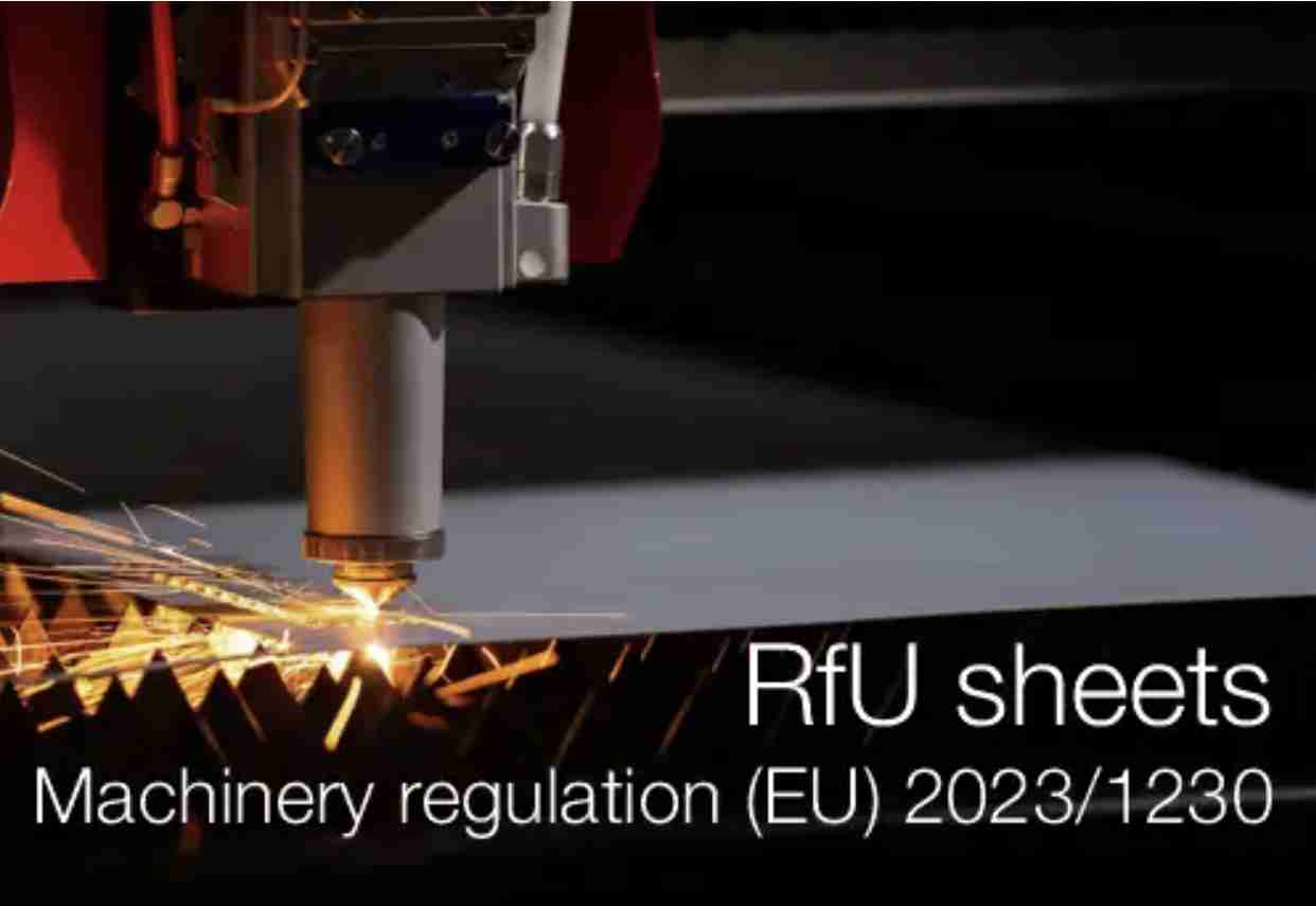 Recommendation for use  RfU  sheets   Machinery Regulation  EU  2023 1230   EC May 2026